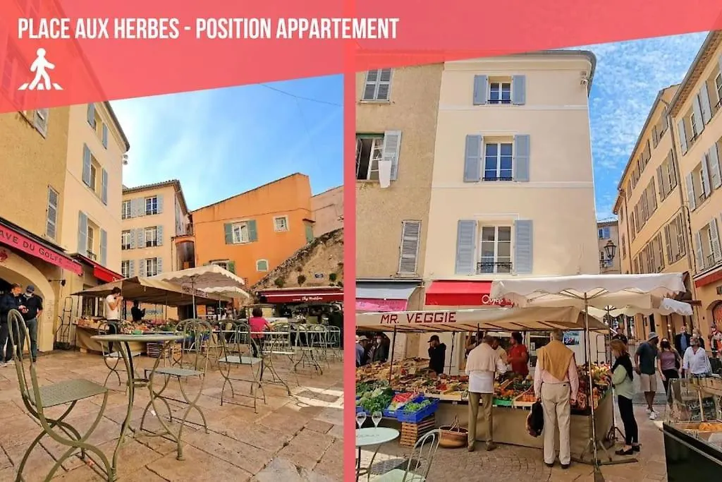 Apartment Cosy - Climatise - 2 Pas Du Port - Place Aux Herbes Saint-Tropez